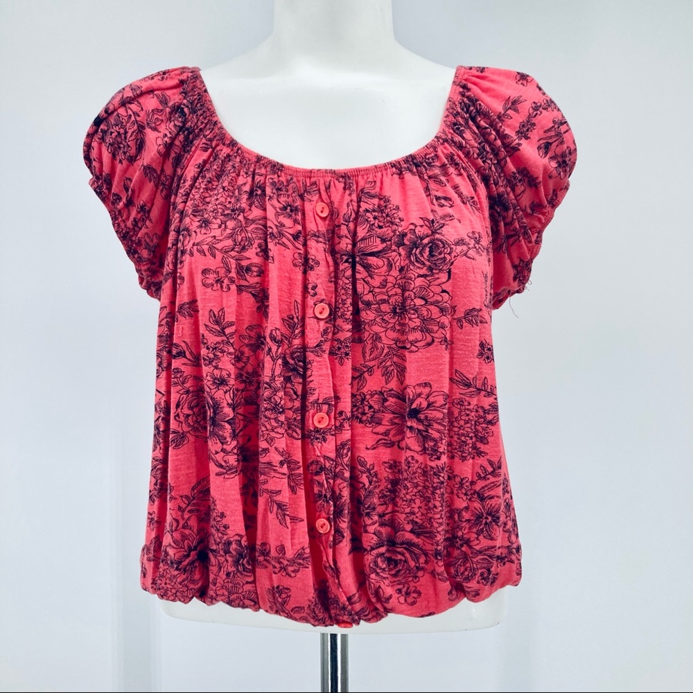 Agenda Women’s Floral Cropped Top Size XL